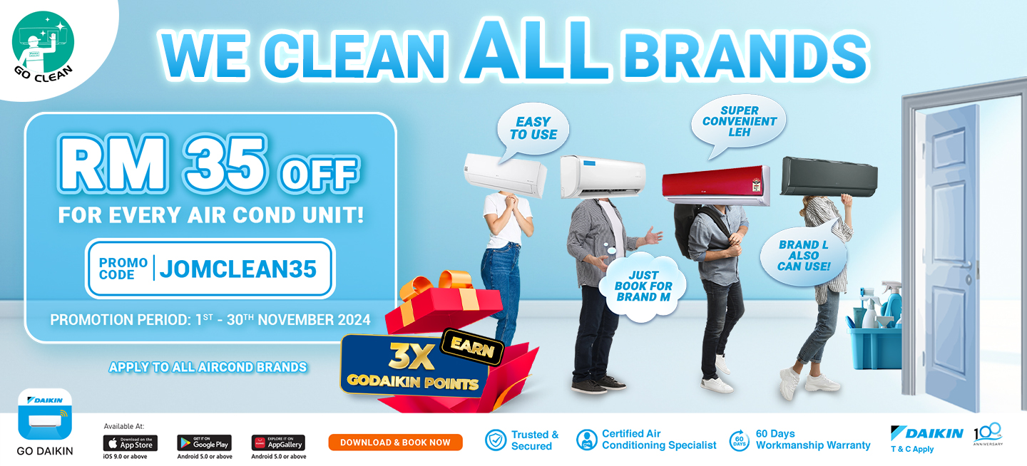 GO CLEAN JOMCLEAN ALL BRAND SALES | Daikin Malaysia